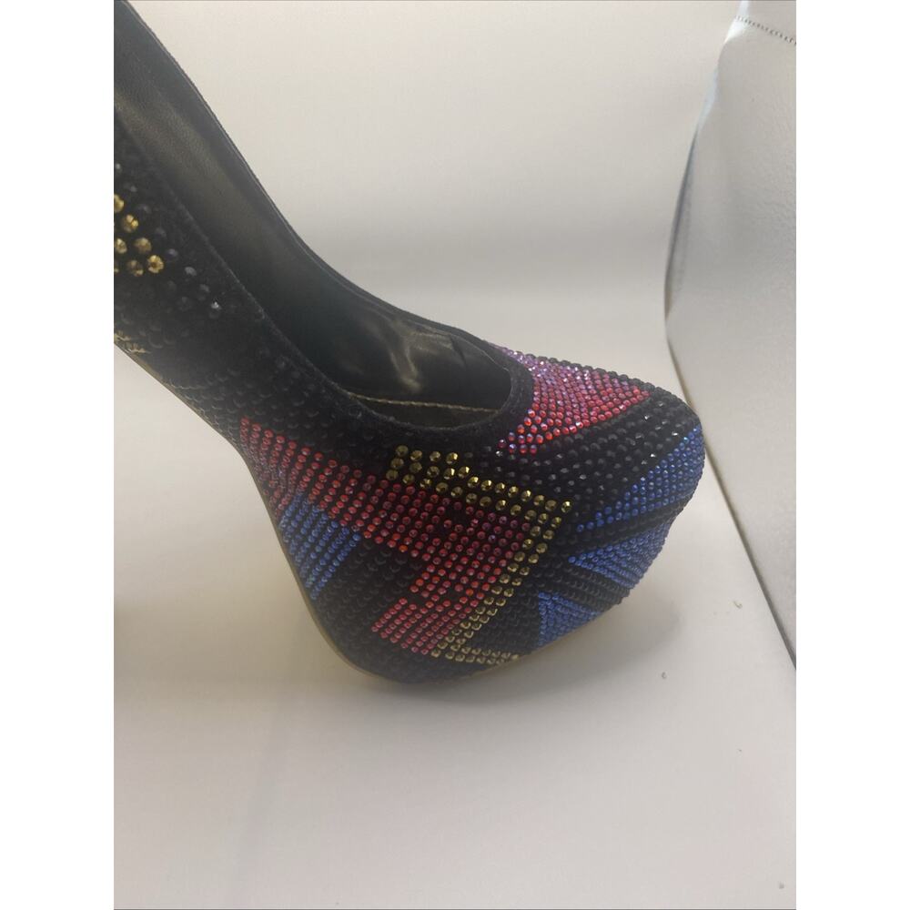 Mascote Beaded Platform Barbie Core Stripper Pole Dancer High Heels Shoes Size 8 - Picture 6 of 14